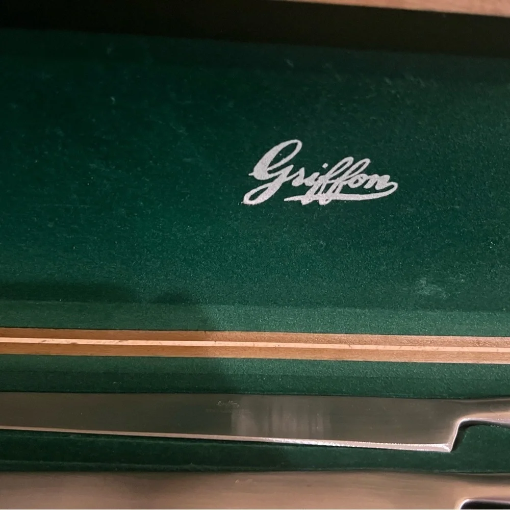 Griffon 3 Piece Vintage Made in Japan Stainless Steel Carving Set Never Used